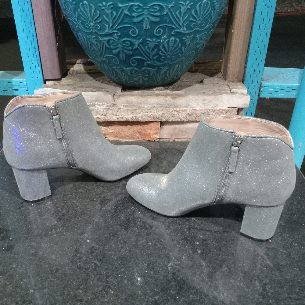 White House Black Market Silver Heeled Boots - Picture 7 of 10